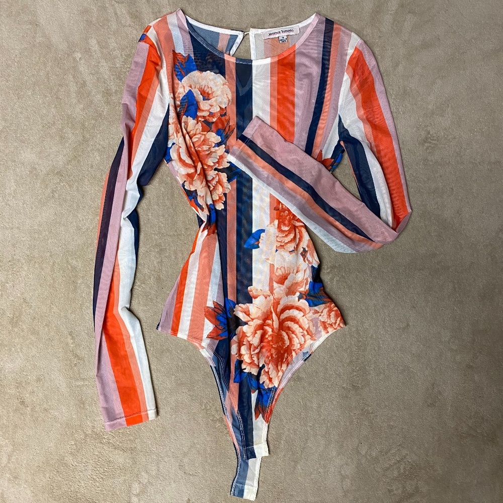 Multicolor Mesh Bodysuit